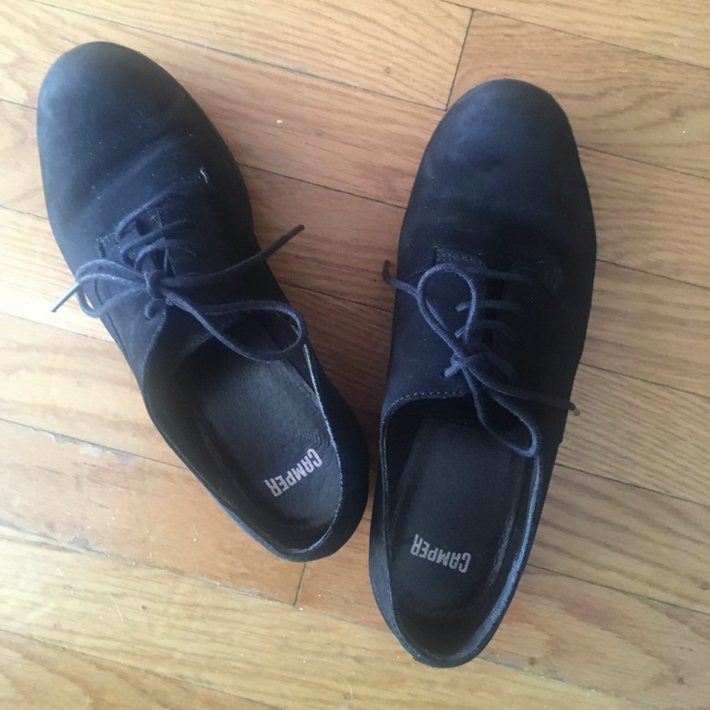 CAMPER LACE-UP SUEDE PLATFORM OXFORDS SIZE 7